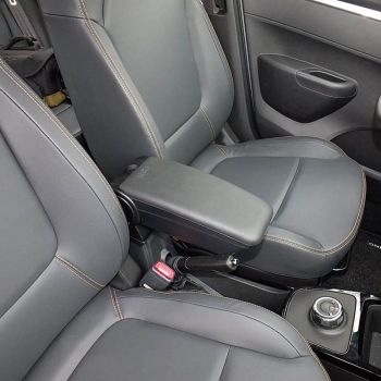 Κονσόλα Χειροφρένου Τεμπέλης Με Βάση Armster 3 Vegan Leather Honda Civic 01-06 4 Doors Μαύρο Χρώμα Σετ 2 Τεμάχια