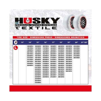 Αντιολισθητικό Πανί - Χιονοκουβέρτα Ελαστικών Husky "Large"  2 Τεμαχίων