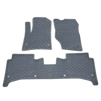 Πατάκια Σκαφάκια 3D Από Λάστιχο Για Porsche Cayenne 1 (9PA) (02-11) / VW Touareg 1 (7L) 02-10 "Star Diamond" 3 Τεμάχια Γκρι