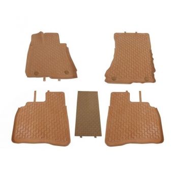 Πατάκια Σκαφάκια 3D Από Λάστιχο Για Mercedes-Benz S-Class 05-13 W221 Long "Star Diamond" 4 Τεμάχια Μπεζ