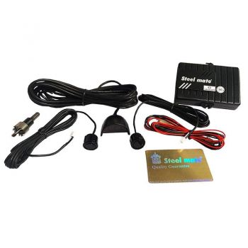 Σύστημα Παρκαρίσματος PDC Με 2 Αισθητήρες 18mm Μαύρο Γυαλιστερό Με Οθόνη Led Και Ήχο Steel Mate PTS200F