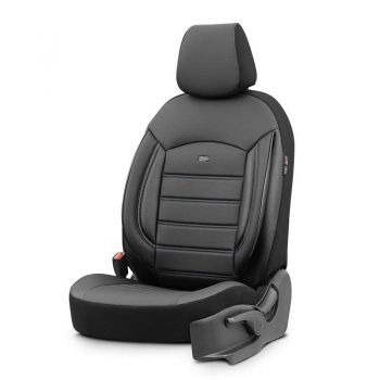 Καλύμματα Αυτοκινήτου Otom Inspire Design Universal Full Δερματίνη Σετ Εμπρός / Πίσω 11 Τεμαχίων Μαύρο INS-3501