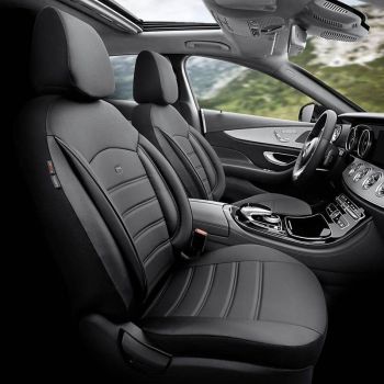 Καλύμματα Αυτοκινήτου Otom Inspire Design Universal Full Δερματίνη Σετ Εμπρός / Πίσω 11 Τεμαχίων Μαύρο INS-3501