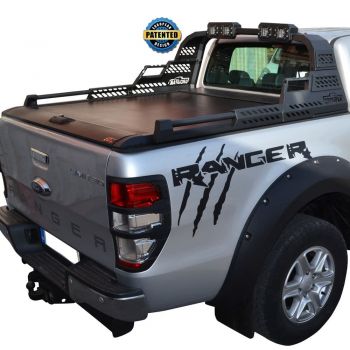 ΚΑΠΑΚΙ ΚΑΡΟΤΣΑΣ ΡΟΛΟ ΑΛΟΥΜΙΝΙΟΥ ΜΕ PREMIUM LED ROLL-BAR TEK 908 ROLL+RB 430LED FORD RANGER T6 2012+, T7 2017+ &amp;T8 2020+