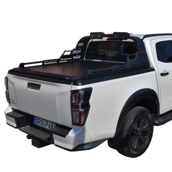 ΚΑΠΑΚΙ ΚΑΡΟΤΣΑΣ ΡΟΛΟ ΑΛΟΥΜΙΝΙΟΥ ΜΕ PREMIUM LED ROLL-BAR TEK 2 MAX 9080 ROLL+RB 430LED ISUZU D-MAX 2021+