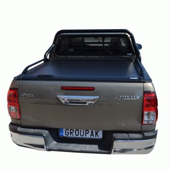 ΚΑΠΑΚΙ ΚΑΡΟΤΣΑΣ ΡΟΛΟ ΑΛΟΥΜΙΝΙΟΥ ΜΕ ΒΑΡΕΟΣ ΤΥΠΟΥ ΣΙΔΕΡΕΝΙΟ ROLL-BAR, ΑΨΙΔΑ ΤΖΑΜΙΟΥ ΚΑΙ ΚΟΥΠΑΣΤΕΣ TEK 2 MAX 9080 ROLL+RB 405BL+KOUP 115BL 2016+ & HILUX 2021+