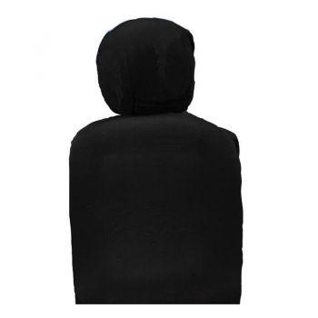 Καλύμματα Αυτοκινήτου Σετ Εμπρός-Πίσω Πετσετέ 100% Μονοκόμματα Πίσω Καθίσματα Μπλε/Μαύρο 6 Τεμάχια