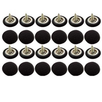 Κιτ Επισκευής Ταπετσαρίας Ουρανού Αυτοκινήτου Πόρπες 12 Τεμάχια Μαύρο Χρώμα