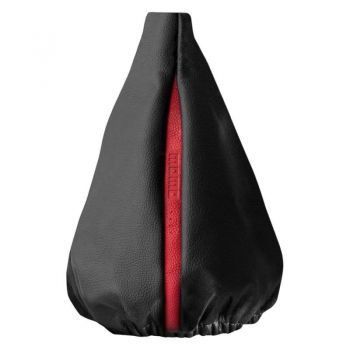 Φούσκα λεβιέ δέρμα μαύρη με κόκκινη γραμμή (26cm) 1τμχ Momo