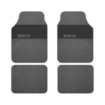 Μοκέτα-Πατάκι Ανθρακί με Λάστιχο 4τμχ Sparco