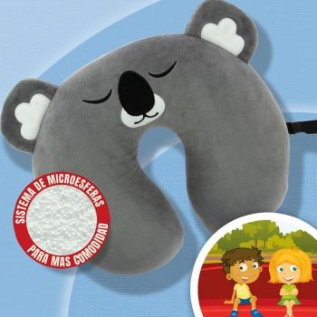 Παιδικό Μαξιλαράκι Αυχένα Ταξιδιού Happy Confort Κοάλα 27cm x 23cm Γκρι 1 Τεμάχιο