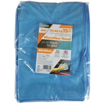 Microfiber Τζάμια 40x60 15τμχ 300GSM Blue