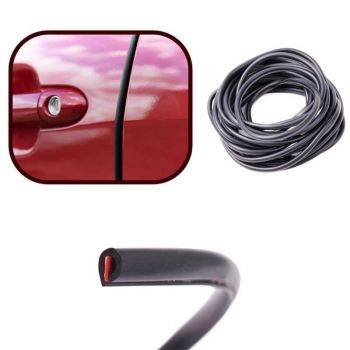 Προστατευτικό Τρίμ Πόρτας Αυτοκινήτου Μαύρο Νεροχύτη Με ταινία Διπλής Όψης 5mm x 5mm x 5 Μέτρα