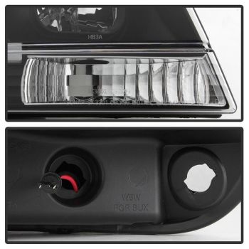 Μπροστινά Φανάρια Set Για Jeep Grand Cherokee 99-05 WJ DRL Tube Lights Μαύρα HB4/H1 Manual Sonar