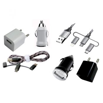 Travel Kit Φορτιστής 3 σε 1 Αυτοκινήτου & Σπιτιού