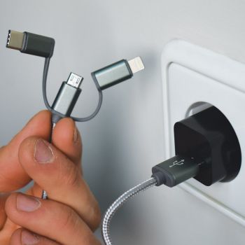 Travel Kit Φορτιστής 3 σε 1 Αυτοκινήτου & Σπιτιού