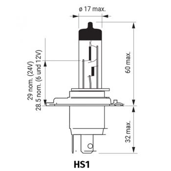 Λάμπα MOTO Ιωδίου HS1 - 12V/35/35W - PX43t Standard τμχ