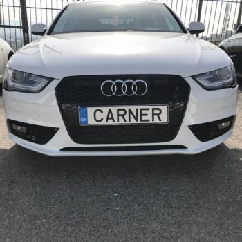 Μάσκα Για Audi A4 B8 11-15 RS4 Look Κυψελωτή Γυαλιστερό Μαύρο 1 Τεμάχιο