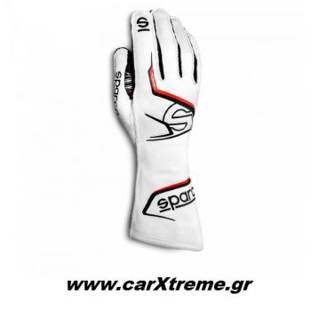Sparco Arrow Αγωνιστικά Γάντια Λευκό / Κόκκινο 001314