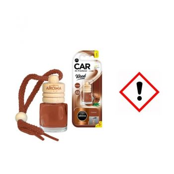 Αρωματικό Αυτοκινήτου Κρεμαστό Μπουκαλάκι Με Ξύλινο Καπάκι Aroma 6ml Με Άρωμα Καρύδα