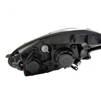 Μπροστινά Φανάρια Set Για Peugeot 208 12-15 DRL Led Tube Μαύρα H11/H1 JunYan