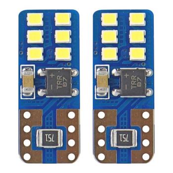 T10 W5W 12V W2,1x9,5d ΛΕΥΚΟ 5.600K 12SMDx2016 (ΚΑΡΦΩΤΟ - CAN-BUS) 2ΤΕΜ.