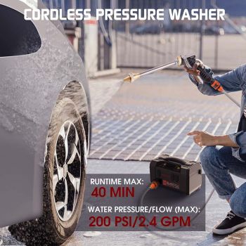 Εκκινητής Μπαταριών Με Ενσωματωμένο Ασύρματο Πιεστικό Νερού 1.5 MPA ,Powerbank, Κομπρεσσέρ Αέρος 150PSI, Φακός Led 5 Σε1 Lokithor AW401 12 Volt 2500A