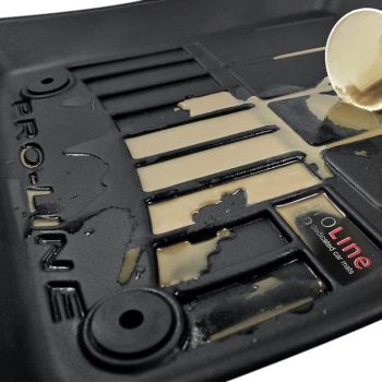 Πατάκια Σκαφάκια 3D Proline Series Από Λάστιχο TPE Για VW Golf 7 VII/T-Roc 18+/Leon 5F 12-19 Frogum 4 Τεμάχια Μαύρα