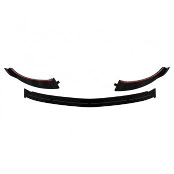 Μπροστινό Spoiler Για Mercedes-Benz E-Class W213 S213 C238 A238 Facelift (2020-Up) Amg Line Μαύρο Γυαλιστερό 3 Τεμάχια