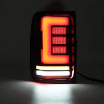 Πισινά Φανάρια Set Για VW Amarok 10-21 Full Led Bar Dynamic Φλας Μαύρο / Φιμέ Carner