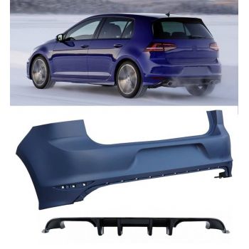 Πισινός Προφυλακτήρας Για VW Golf VII (7) 13-19 Upgrade to R 7.5 Look 17-19
