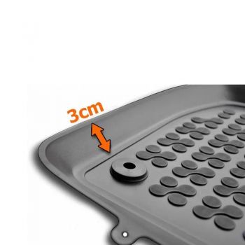 Car Mats 3D From Rubber TPE For Opel Vectra C 2002-2008 Rezaw Plast 4 Τεμάχια Μαύρα