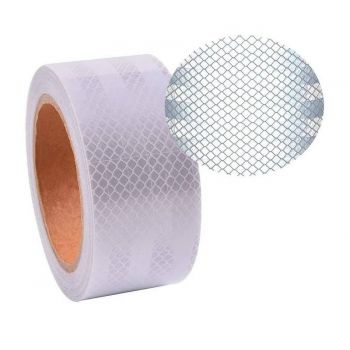 Αυτοκόλλητη Αντανακλαστική Ταινία Λευκή 50mm x 5 Μέτρα