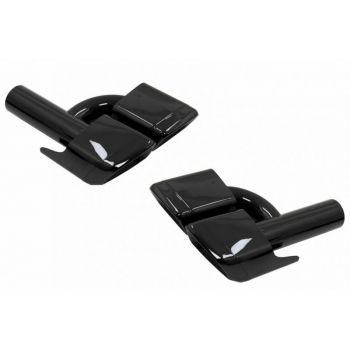 Μπούκες Εξάτμισης Διπλές "Τετράμπουκα" Για Mercedes-Benz W211, W212, W204, W209, W221, W164, W166 Amg 63 Look Black Edition 2 Τεμάχια