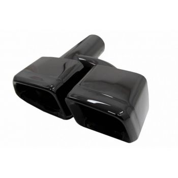 Μπούκες Εξάτμισης Διπλές "Τετράμπουκα" Για Mercedes-Benz W211, W212, W204, W209, W221, W164, W166 Amg 63 Look Black Edition 2 Τεμάχια