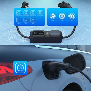 Φορτιστής Ηλεκτρικών Αυτοκινήτων 7 Pin Μονοφασικό 16Amp 3.7 kW 5 Μέτρα Type 2 Topdon PulseQ AC Portable