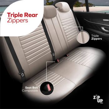 Καλύμματα Αυτοκινήτου Otom Coral Design Universal Full Δερματίνη Σετ Εμπρός / Πίσω 11 Τεμαχίων Μπεζ CRΑL-102