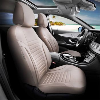 Καλύμματα Αυτοκινήτου Otom Coral Design Universal Full Δερματίνη Σετ Εμπρός / Πίσω 11 Τεμαχίων Μπεζ CRΑL-102