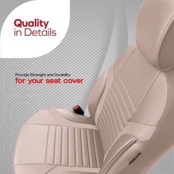 Καλύμματα Αυτοκινήτου Otom Coral Design Universal Full Δερματίνη Σετ Εμπρός / Πίσω 11 Τεμαχίων Μπεζ CRΑL-102