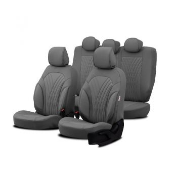 Καλύμματα Αυτοκινήτου Otom Progressive Design Universal Full Δερματίνη Σετ Εμπρός / Πίσω 11 Τεμαχίων Γκρι ΡRG-103