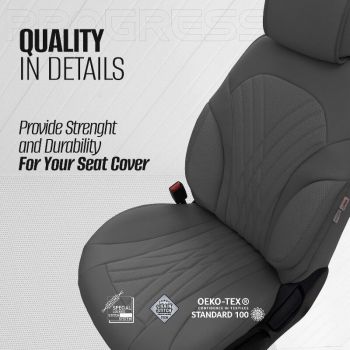 Καλύμματα Αυτοκινήτου Otom Progressive Design Universal Full Δερματίνη Σετ Εμπρός / Πίσω 11 Τεμαχίων Γκρι ΡRG-103