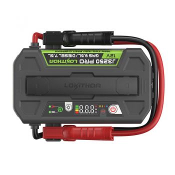 Εκκινητής Μπαταριών Αυτοκινήτου, Powerbank, Φακός Led 3 Σε1 Lokithor J3250 Pro LifePO4 12 Volt 3250A