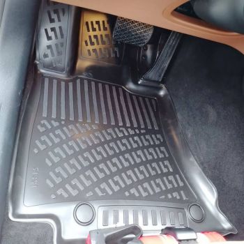 Πατάκια Σκαφάκια 3D Από Λάστιχο TPE Για Mercedes E-Class W214 2023- Rizline 4 Τεμάχια Μαύρα
