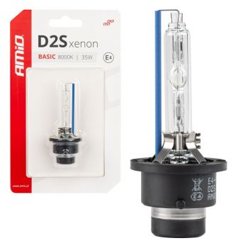 ΑΝΤΑΛΛΑΚΤΙΚΗ ΛΑΜΠΑ ΧΕΝΟΝ BASIC D2S 12V 8.000k 35W BLISTER CARD AMIO - 1 ΤΕΜ.