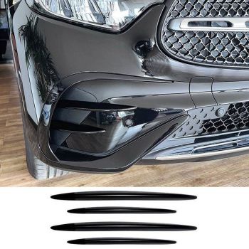 Τριμ Προφυλακτήρα Εμπρός Χρωμίου Για Mercedes-Benz GLC-Class X254/C254 22+ Amg Line Glossy Black / Night Package Set 4 Τεμαχίων