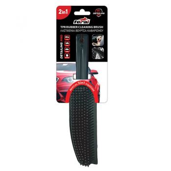 Βούρτσα Καθαρισμού Λαστιχένια Για Τρίχες / Χειροκαθαριστήρας Τζαμιών Σιλικόνης 2in1 Feral Detailing Pro 25x5cm