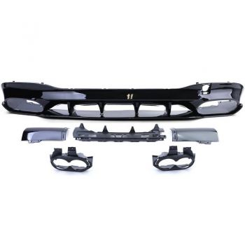 Diffuser Πίσω Προφυλακτήρα Για Mercedes-Benz CLA W118 C118 19+ CLA45 Amg Look Για Amg Sport Line Προφυλακτήρες Piano Black