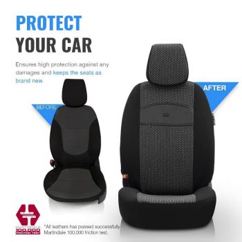 Καλύμματα Αυτοκινήτου Otom Smart Design Universal Ύφασμα / Δερματίνη Σετ Εμπρός / Πίσω 11 Τεμαχίων Μαύρο SLΤSΜΤ101-ΝΖ