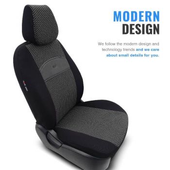 Καλύμματα Αυτοκινήτου Otom Smart Design Universal Ύφασμα / Δερματίνη Σετ Εμπρός / Πίσω 11 Τεμαχίων Μαύρο SLΤSΜΤ101-ΝΖ