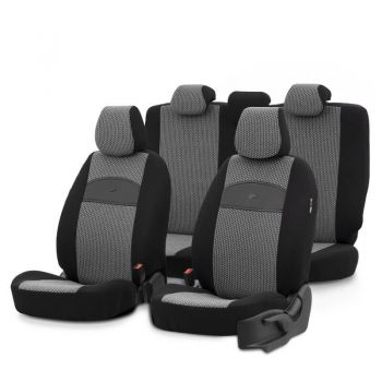 Καλύμματα Αυτοκινήτου Otom Smart Design Universal Ύφασμα / Δερματίνη Σετ Εμπρός / Πίσω 11 Τεμαχίων Μαύρο / Γκρι SLTSMT102-NZ